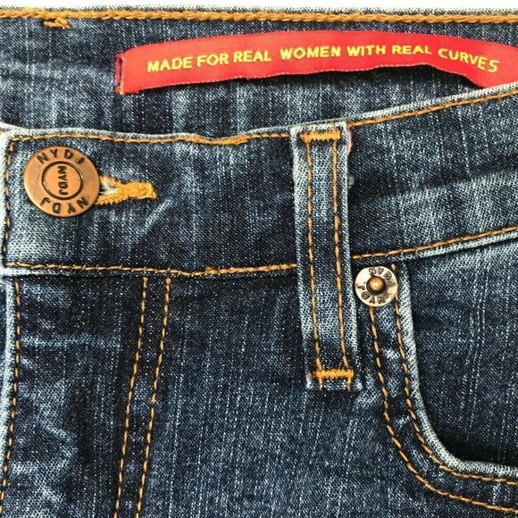 NYDJ Not Your Daughters Jeans Women 4 Blue Denim Tummy Tuck Boot Cut Vintage USA - Picture 8 of 12